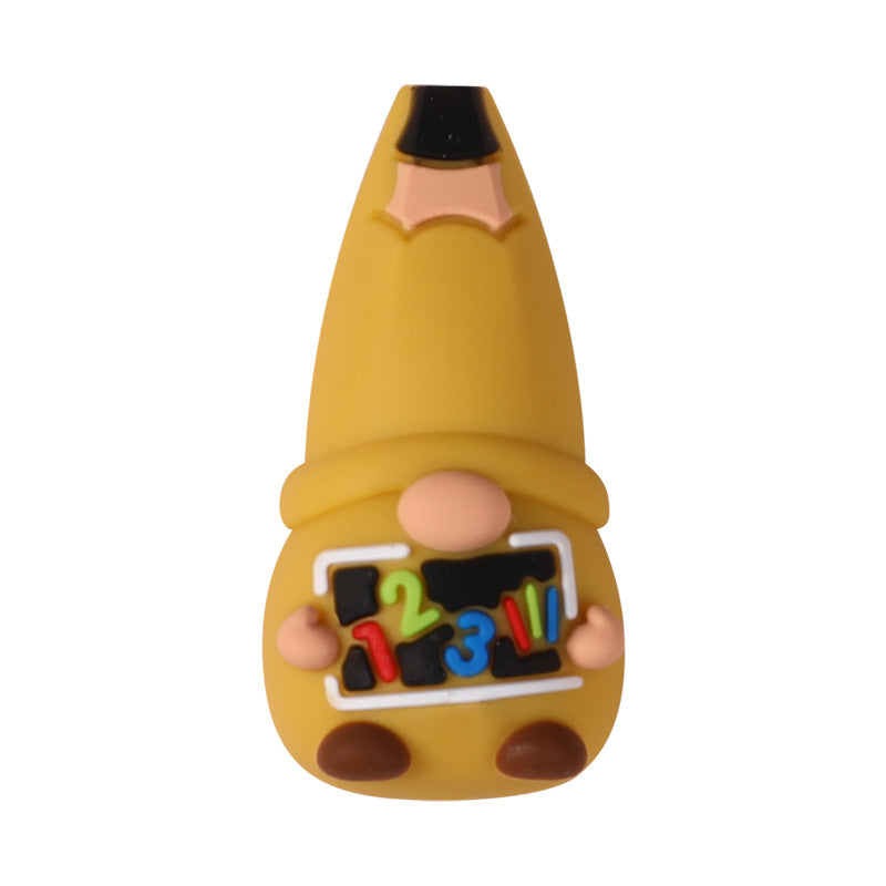 Wholesale 20 pcs Jewelry 3D cartoon dwarf silicone beads diy wear necklace accessories